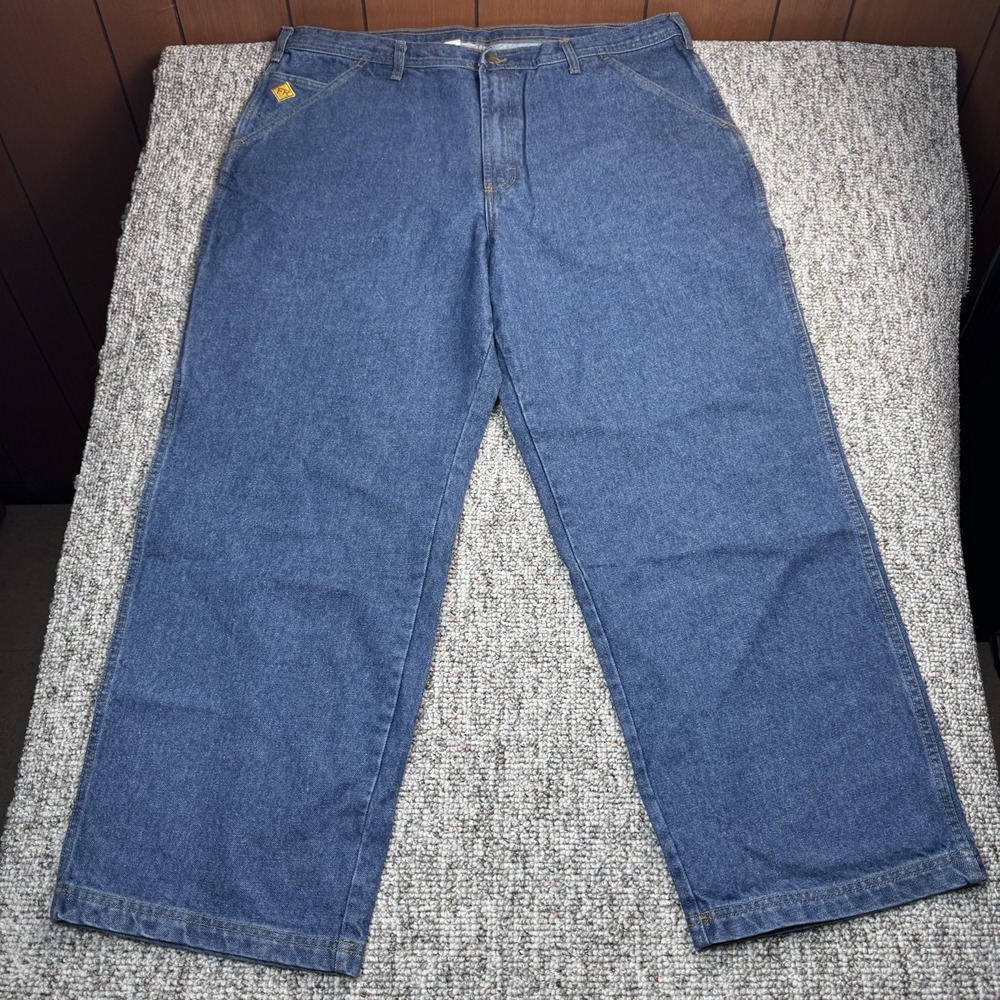 Saf-tech FR Jeans Mens 42x32 Fire Resistant Workwear Carpenter Blue Denim